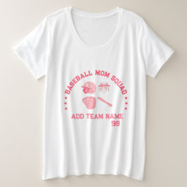 カスタム 野球ママ 応援 プラスサイズ Tシャツ