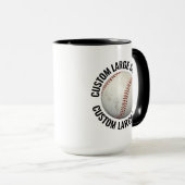 カスタム 野球 ブラックコンボ 15oz 野球 カップ (正面右)
