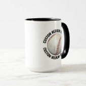 カスタム 野球 ブラック 15oz マグカップ (正面右)