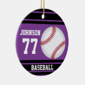 カスタム⚾野球 |紫と黒 セラミックオーナメント (右)