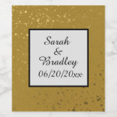 カスタム.金ゴールドと斑点 ワインラベル (シングルラベル)