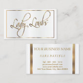 カスタム-金ゴールドスクリプト文字 名刺 (正面/裏面)