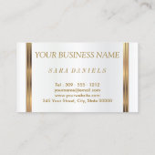 カスタム-金ゴールドスクリプト文字 名刺 (裏面)