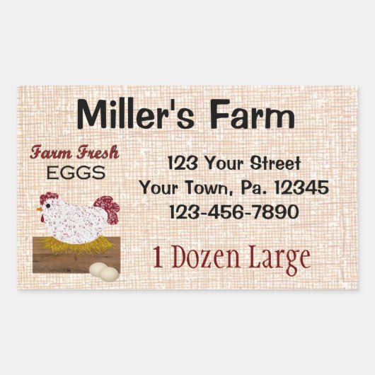 カスタム 長方形シール (正面)