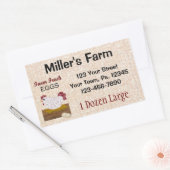 カスタム 長方形シール (封筒)