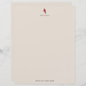 カスタム（鳥）ショウジョウコウカンチョウ文房具紙 (正面/裏面)