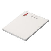 カスタム（鳥）ショウジョウコウカンチョウ ノートパッド (回転)