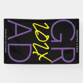 カスタム |黒い黄色の紫色の白 |大学 横断幕 (横)