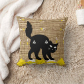 カスタム 黒猫 バラック模様 枕カバー クッション (ブランケット)