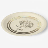 カスタム 1月 カーネーション ペーパープレート (アングル)