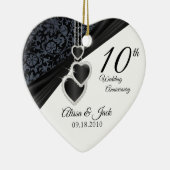 カスタム- 10th Onyx Photo's Anniversary結婚 Photo セラミックオーナメント (右)