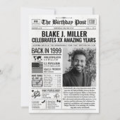 カスタム 1999年当時の新聞 誕生日カード トレンド シーズンカード (正面)