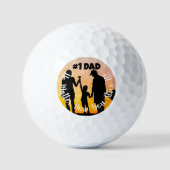 カスタム #1 お父さんへのギフト Titleist Pro V1 ゴルフボール (正面)