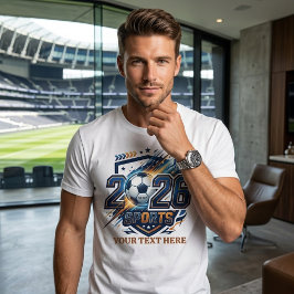 カスタム 2026 サッカー スポーツ チャンピオンシップ Tシャツ