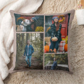 カスタム/4つの写真のコラージュの魅力のばら色の陸軍少佐の階級章 クッション (ブランケット)