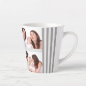 カスタム 4ファミリフォトコラージュ長方形フレーム カフェラテマグ (右)