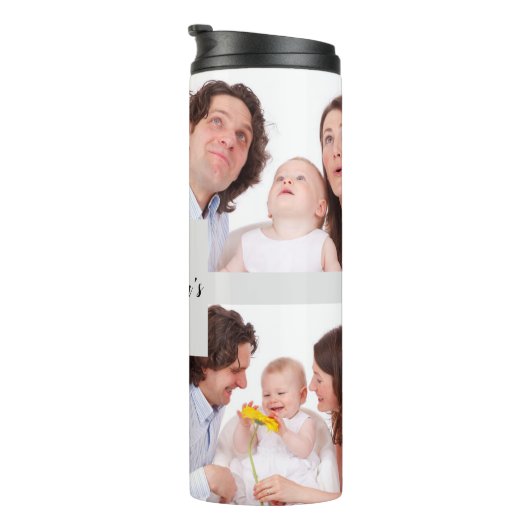 カスタム 4ファミリフォトコラージュ長方形フレーム タンブラー (回転右)