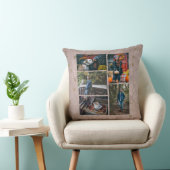 カスタム/5つの写真のコラージュの魅力のばら色の陸軍少佐の階級章 クッション (椅子)