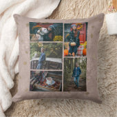 カスタム/5つの写真のコラージュの魅力のばら色の陸軍少佐の階級章 クッション (ブランケット)