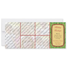 カスタム 5フォトクリスマスホリデーグリーティングカード