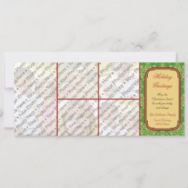 カスタム 5フォトクリスマスホリデーグリーティングカード シーズンカード