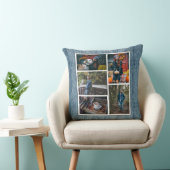 カスタム/5フォトコラージュデニムブルージーンズ クッション (椅子)