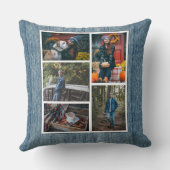 カスタム/5フォトコラージュデニムブルージーンズ クッション (裏面)