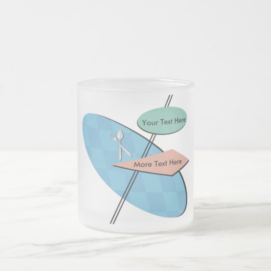 カスタム 50sディナーマグ フロストグラスマグカップ (中央)