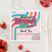 カスタム 70年代 レトロ ディスコ バースデー ブギ― グルーヴィー スタンダードランチョンナプキン (インサイチュ)