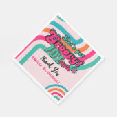 カスタム 70年代 レトロ ディスコ バースデー ブギ― グルーヴィー スタンダードランチョンナプキン (角)