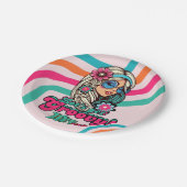 カスタム 70年代 レトロ ディスコ バースデー ブギ― グルーヴィー ペーパープレート (アングル)