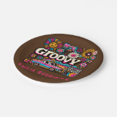 カスタム 70年代 レトロ ディスコ バースデー ブギ― グルーヴィー ペーパープレート (アングル)