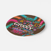 カスタム 70年代 レトロ ディスコ バースデー ブギ グルーヴィー ペーパープレート (アングル)