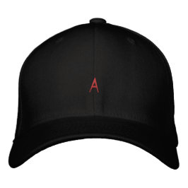 カスタム"A"モノグラムトゥースフィックスフォント 名前入りハット 刺繍入りキャップ