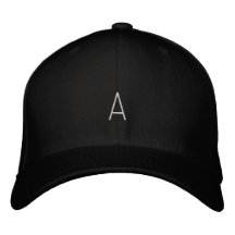 カスタム "A" モノグラム プリント タブロック フォント ハット