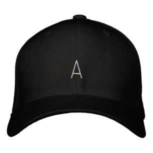 カスタム "A" モノグラム プリント タブロック フォント ハット