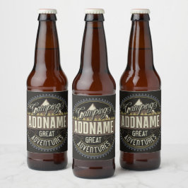 カスタム ADD NAME 家族キャンプ旅行 キャンプ リユニオン ビールラベル
