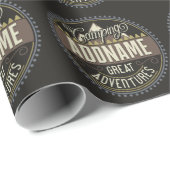 カスタム ADD NAME 家族キャンプ旅行 キャンプ リユニオン ラッピングペーパー (ロールコーナー)