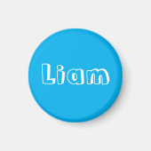 カスタム Azure Blue 名前 超音波 ディスプレイ 冷蔵庫 マグネット (正面)