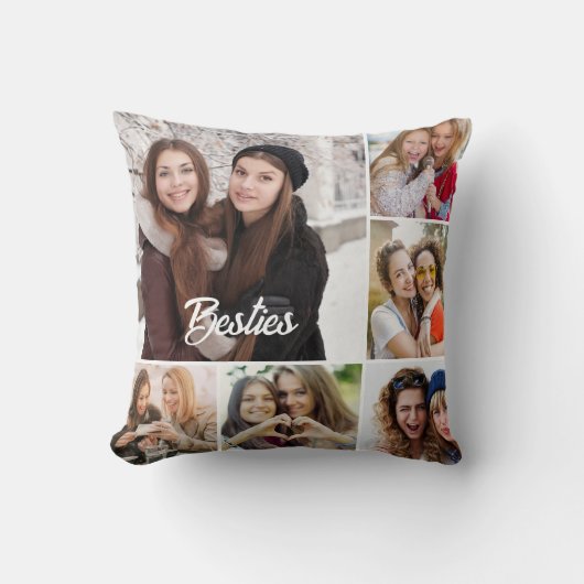 カスタム"Besties"フォトコラージュ クッション (正面)