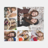カスタム"Besties"フォトコラージュ フリースブランケット (正面(横))