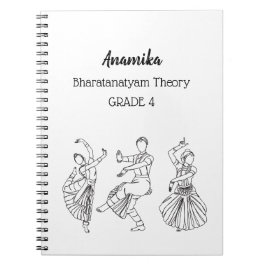 カスタム Bharatanatyam ダンス理論 スパイラル ノートブック