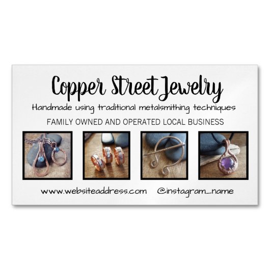 カスタム Business Magnet （製品写真4枚） マグネット名刺 (正面)