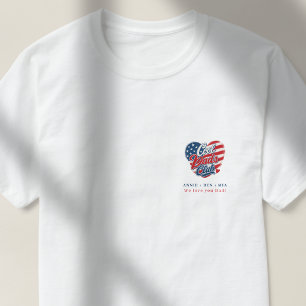 カスタム "Cool Dads Club" ハート愛国 Tシャツ