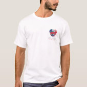 カスタム "Cool Dads Club" ハート愛国 Tシャツ (正面)