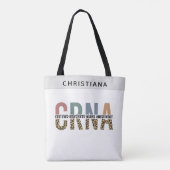 カスタム CRNA 認定看護師麻酔師 トートバッグ (裏面)