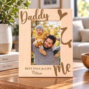 カスタム Daddy & Me フォトフレーム レーザー彫刻フレーム
