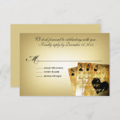 ::カスタム:: Dee & Jon Las Vegas RSVP 5x3.5 (正面/裏面)