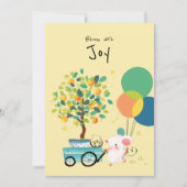 [カスタム/EN]おめでとう気球ラットマウスかわいい シーズンカード (正面)