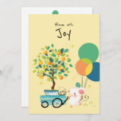 [カスタム/EN]おめでとう気球ラットマウスかわいい シーズンカード (正面/裏面)